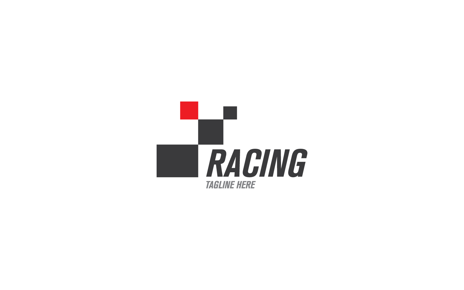 Race flag logo vector template flat design