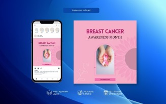 Breast Cancer Awareness Month PSD Social Media Template