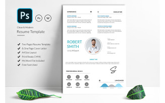 Clean Robert Resume PSD ONLY