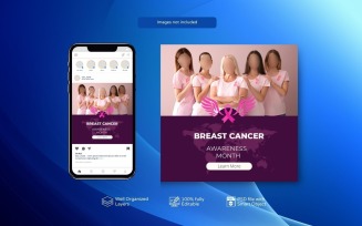 Customizable Template for Breast Cancer Awareness Posts