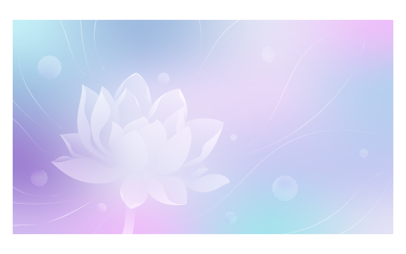 Floral Background 14400x8100px In Blue And Purple Color Scheme With Lotus