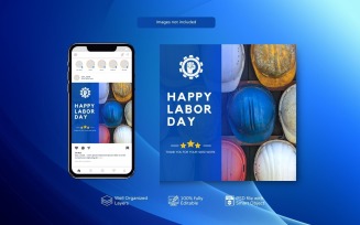 Free PSD Templates for International Labour Day Social Media Content