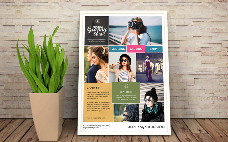 Photography Flyer Template. Psd Template Corporate Identity