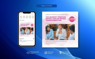 PSD Social Media Post Template for Breast Cancer Awareness