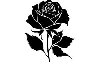 Black rose flower vector art