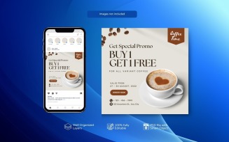 Coffee Shop Promotional Templete Social Media Post