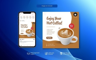 Coffee Shop PSD for Social Media Promotions