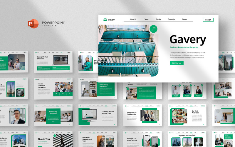 Gavery - Corporate Business Powerpoint Template PowerPoint Template