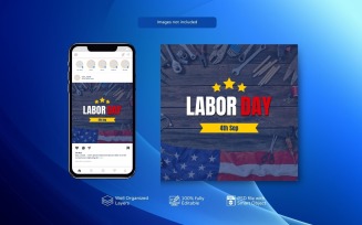 Labour Day Social Media PSD Templates for Engaging Posts