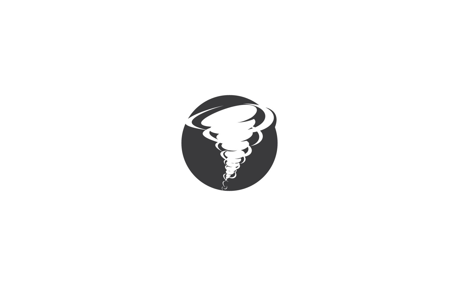 Modello di illustrazione del logo vettoriale del tornado del vento