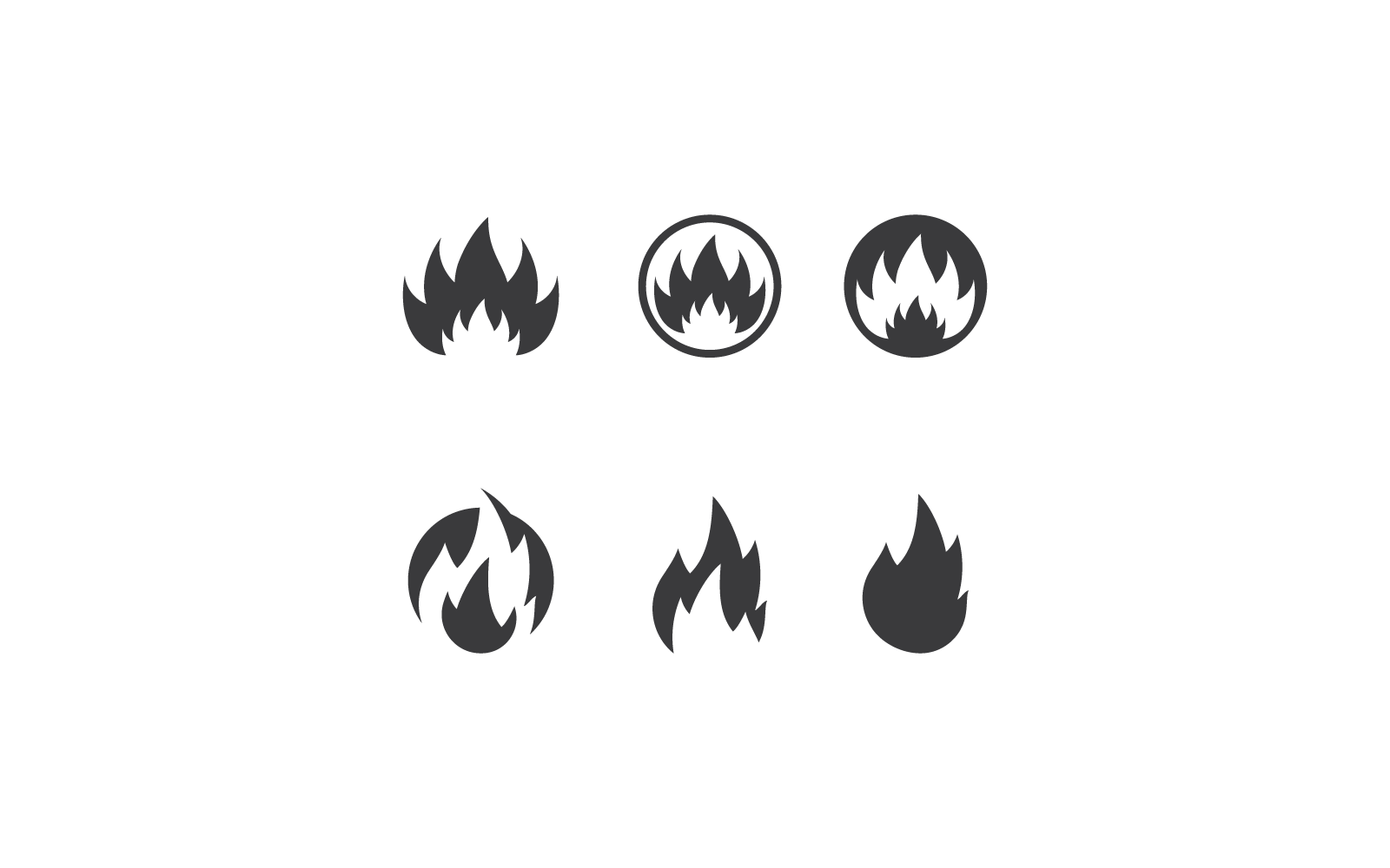 Oheň plamen Logo šablona vektorové ikony design