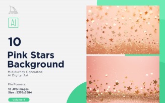 Pink Stars Background 10 Set Vol - 3