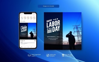 PSD Social Media Post Templates: International Labour Day