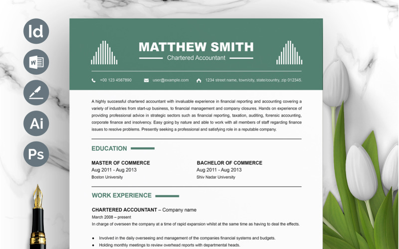 Simple Resume Template Layout