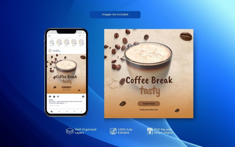 Social Media Graphics for Coffee Shop Business