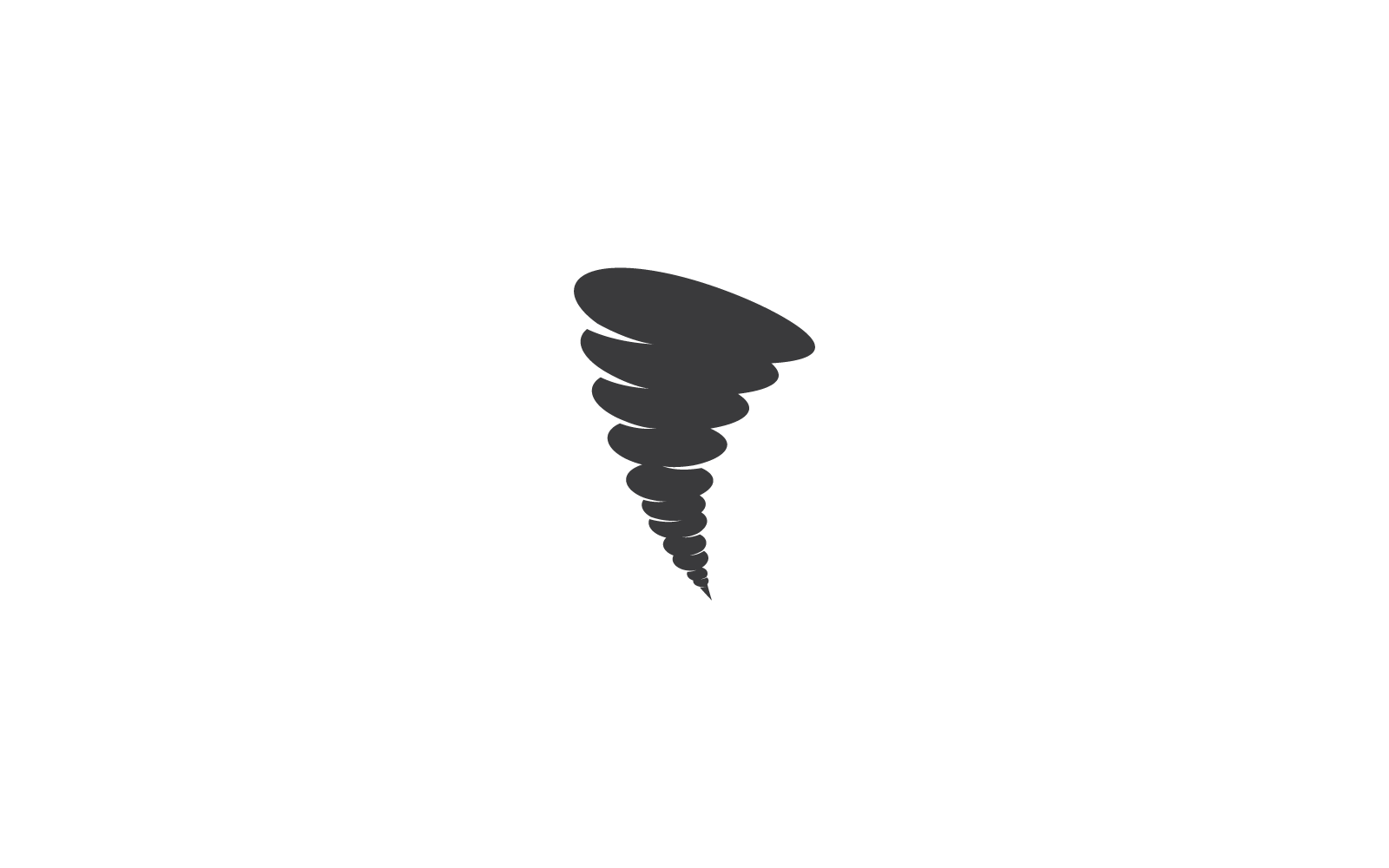 Vector de diseño plano de ilustración de logotipo de tornado de viento