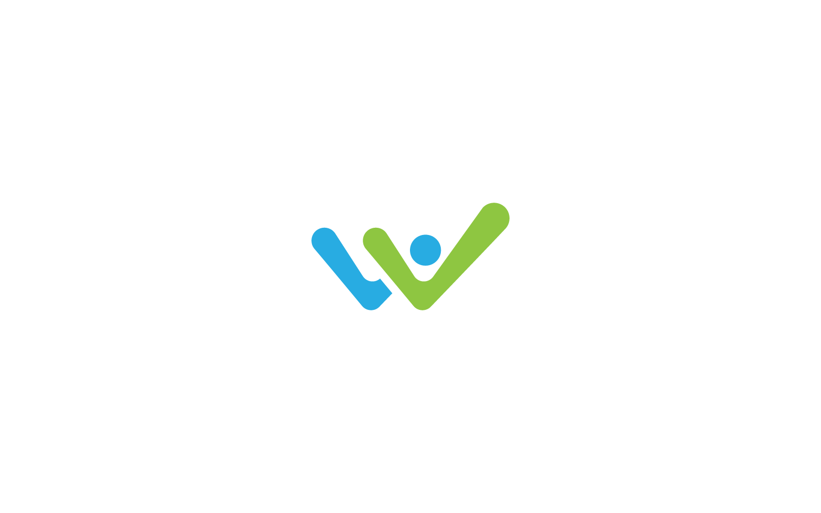 W letter initial Community, network and social logo design template