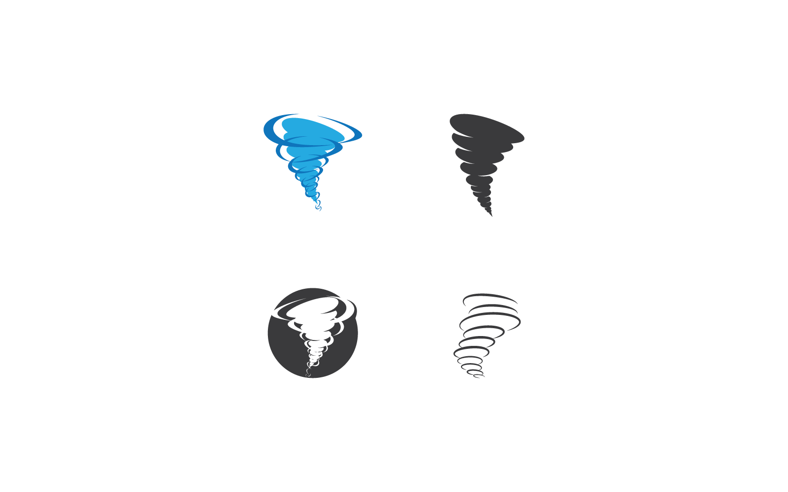 Wind tornado flat design logo vector illustration