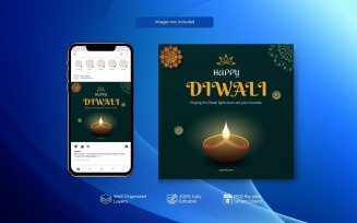 Happy Diwali Creative PSD For Social Media Post