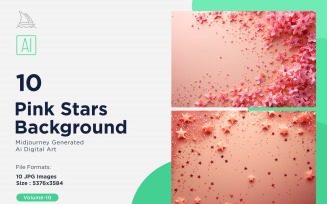 Pink Stars Background 10 Set Vol - 10