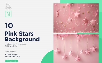 Pink Stars Background 10 Set Vol - 13