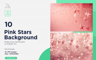 Pink Stars Background 10 Set Vol - 16