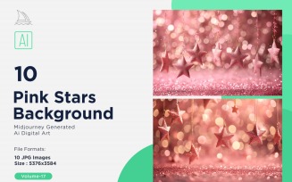 Pink Stars Background 10 Set Vol - 17