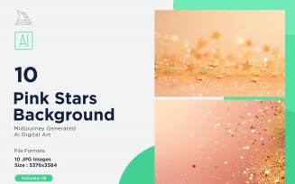 Pink Stars Background 10 Set Vol - 18