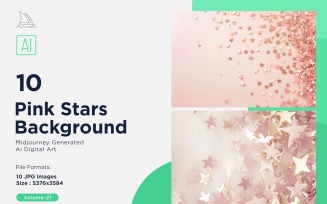 Pink Stars Background 10 Set Vol - 21