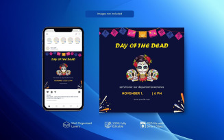 PSD Day of the Dead Celebration Social Media Template