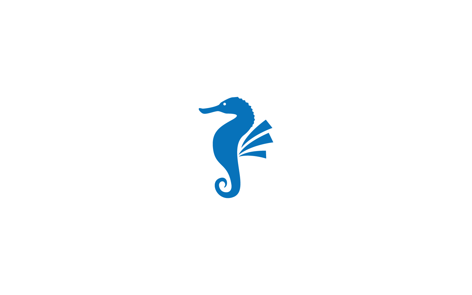 Sea horse illustration logo icon vector flat design