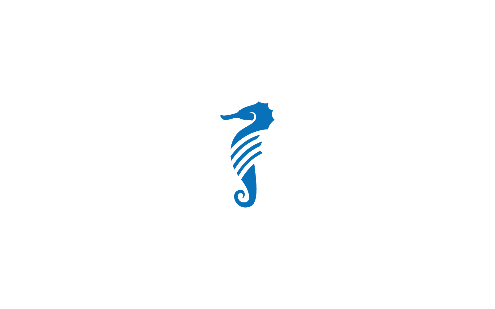 Sea horse illustration logo vector design icon