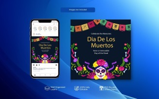 Social Media Template for Día de Muertos