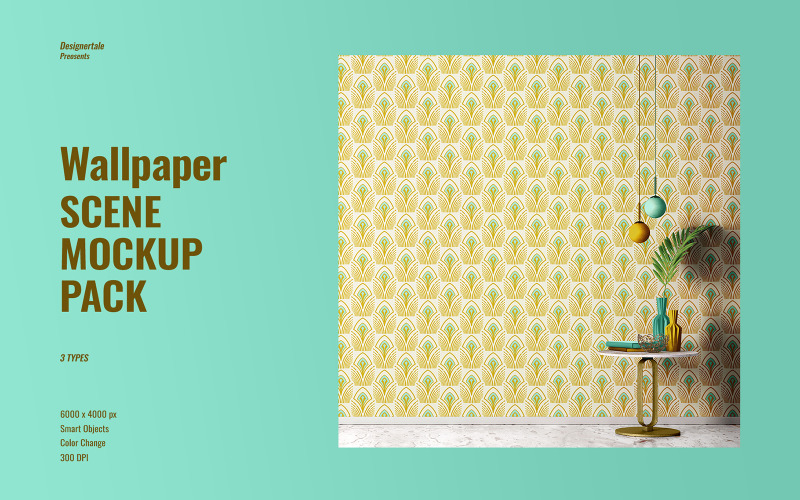 Wallpaper Scene Mockup Pack Product Mockup