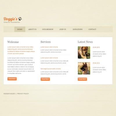 <strong>Animal Shelter Website Template - Free Resource</strong> - Freebie ... Animal shelter website templates