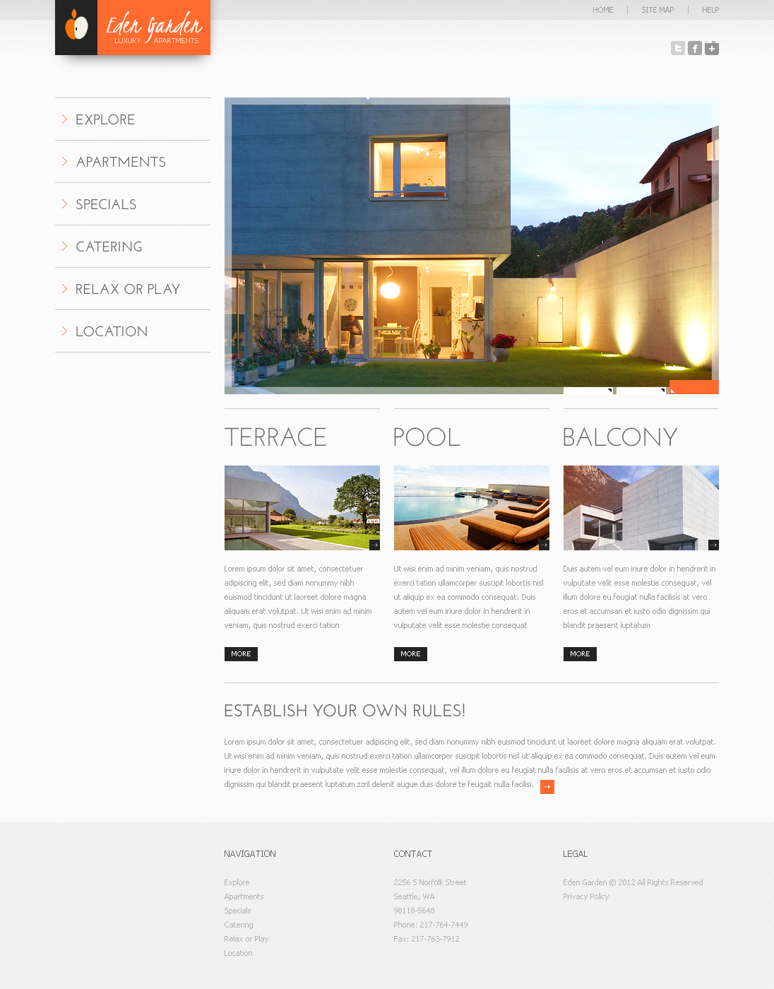 Real Estate Flash CMS Template 43605