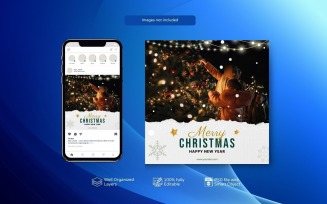 Celebrate Christmas: PSD Template for Social Posts