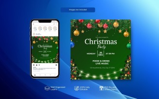 Clean Special Discount Christmas Sale Social Media Post Design