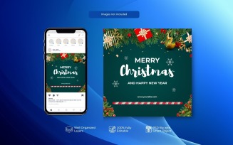 Festive Christmas for Social Media PSD Template