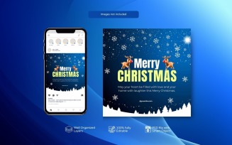 Festive Christmas Social Media PSD Template