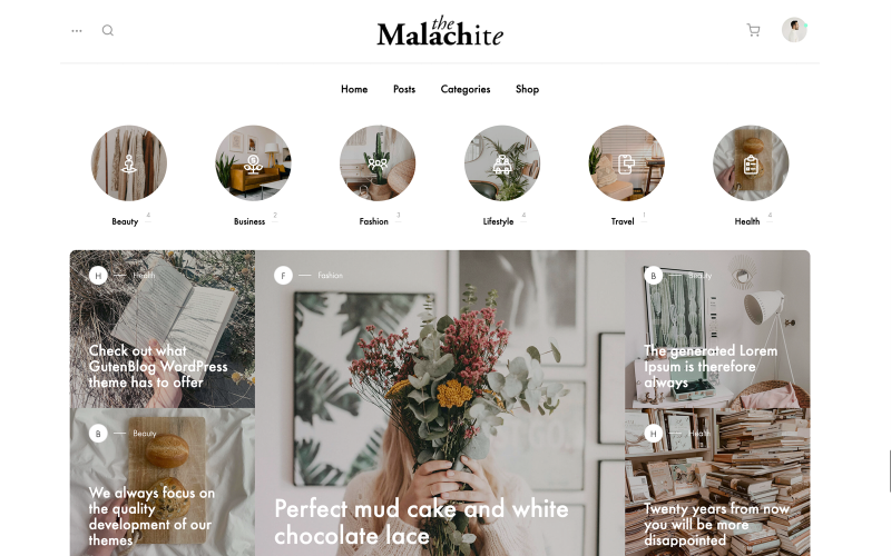 Malachite Blog WordPress Theme