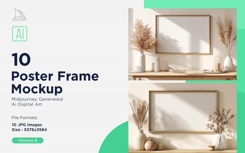 Poster Frame Mockup 10 Set Vol - 8 Illustration