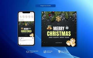 PSD Festive Christmas Social Media Template