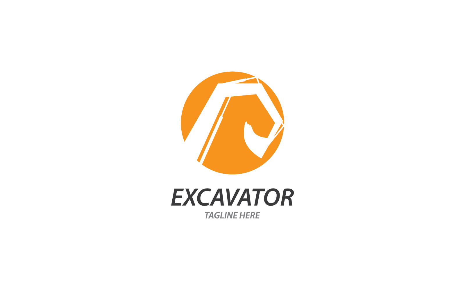 Excavator icon logo illustration vector design template