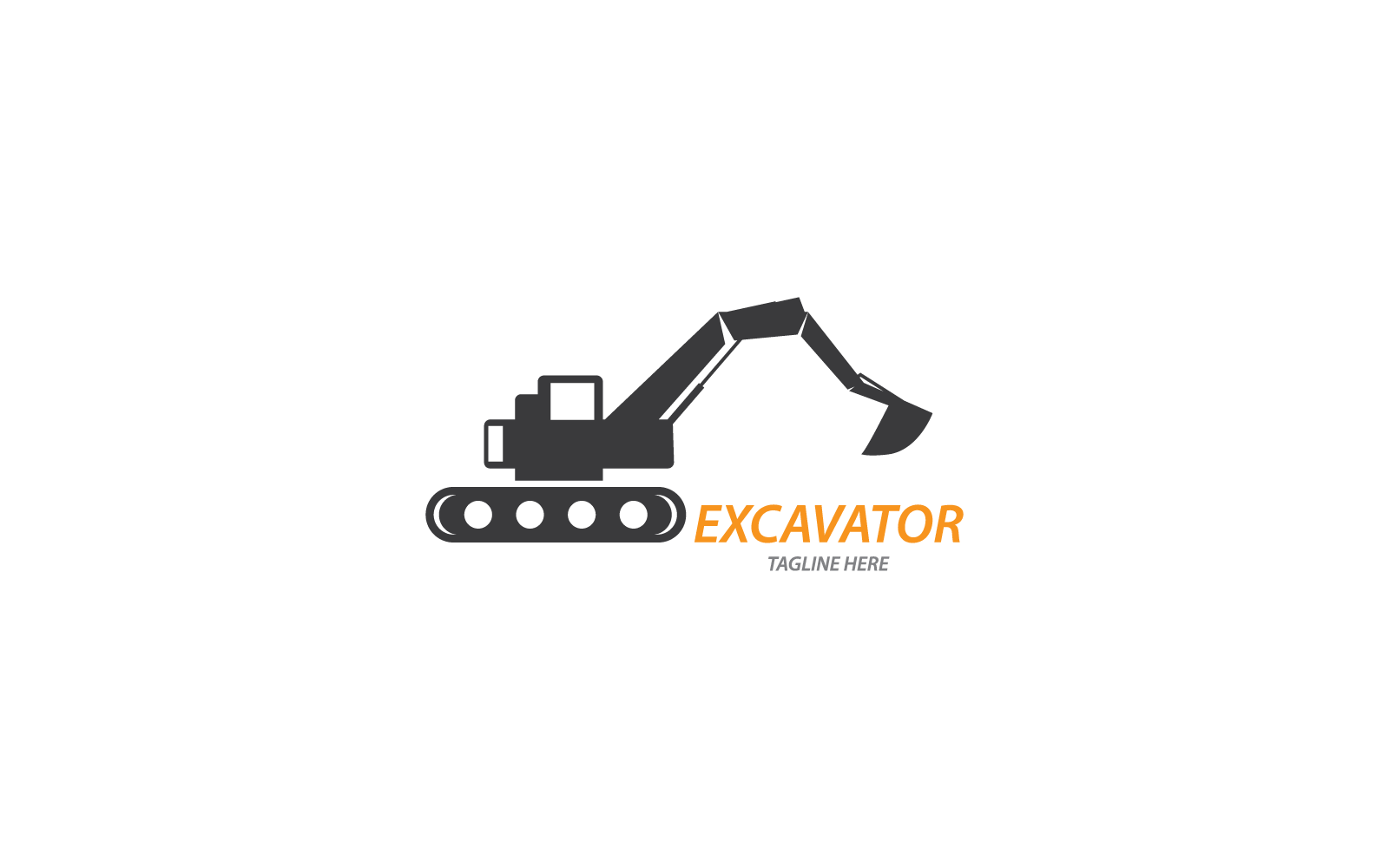 Excavator logo design illustration vector template