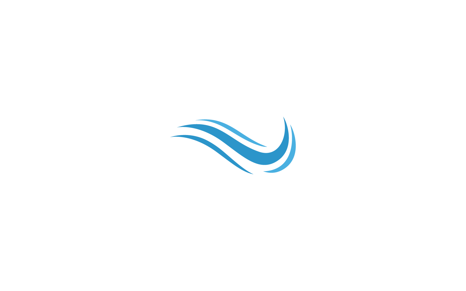Ilustração de onda de água Ícone de logotipo Modelo