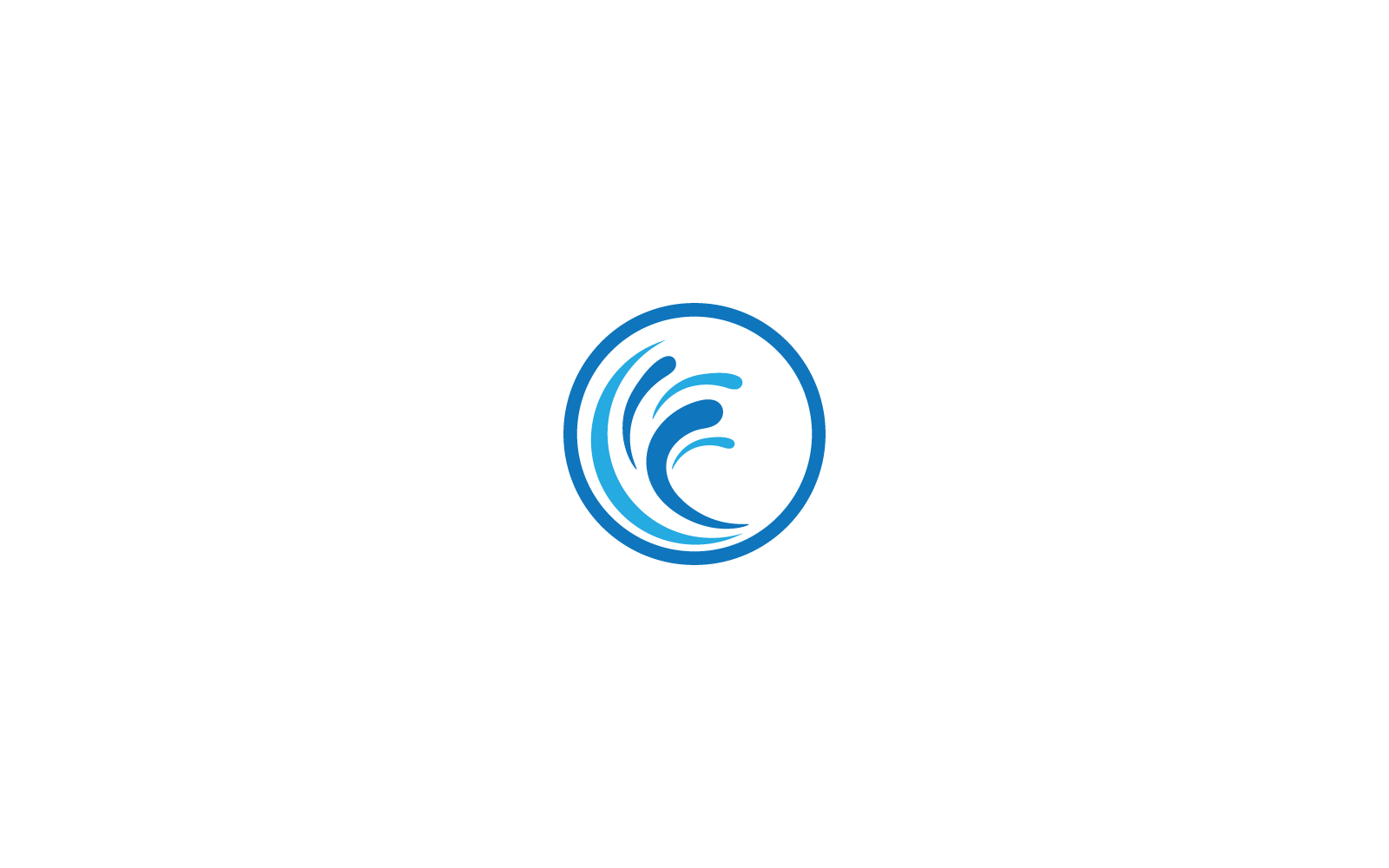 Ilustracja wektorowa logo szablonu plusk wody