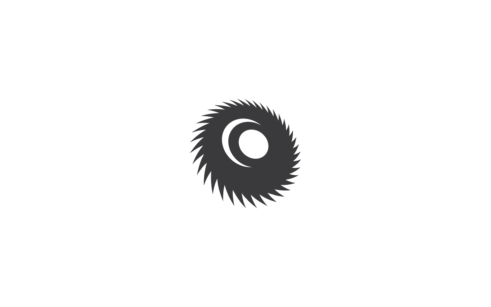 Metal saw design logo vector icon template