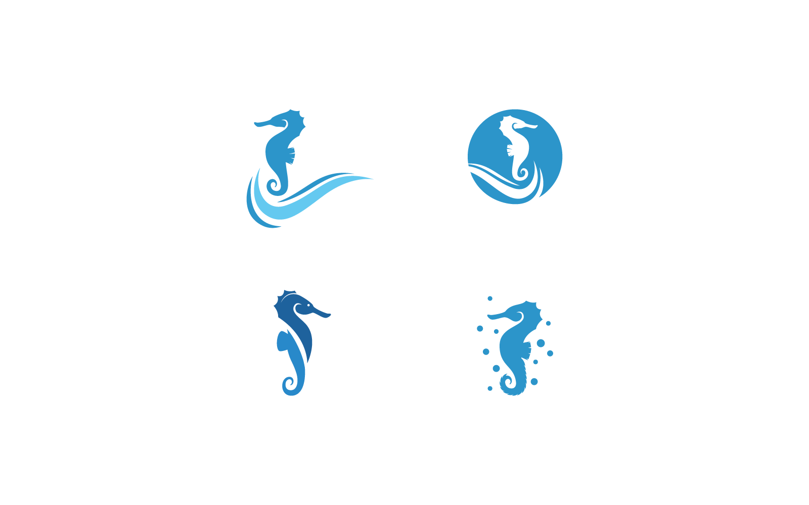 Sea horse icon template illustration logo vector
