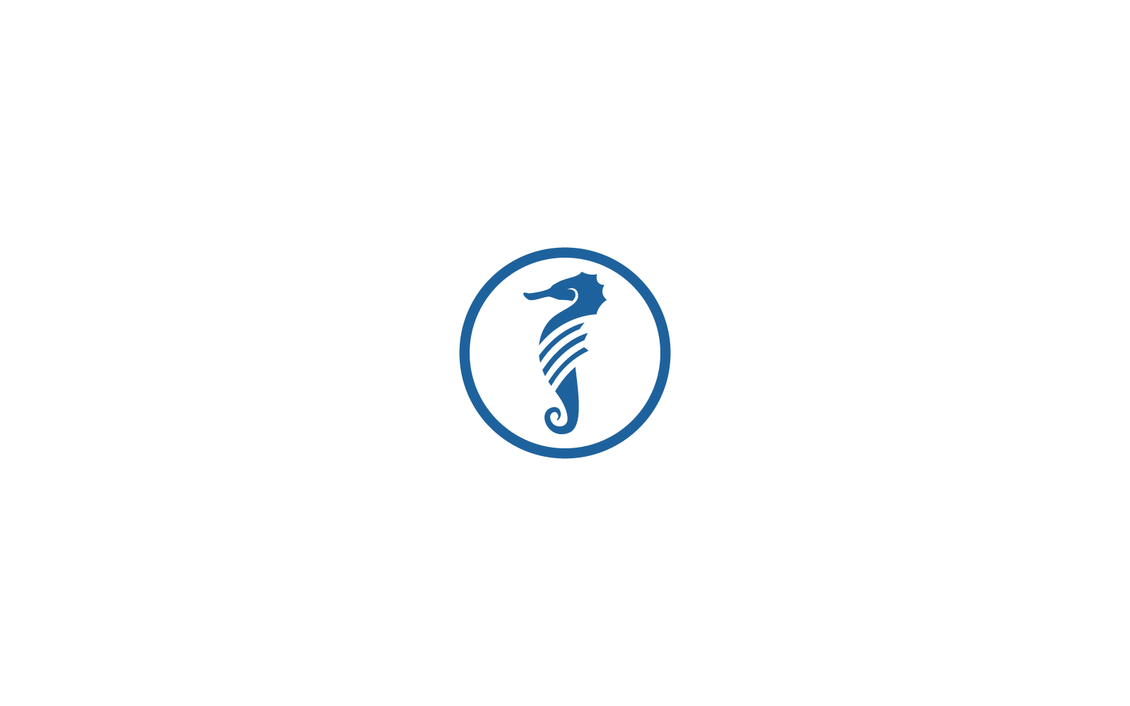 Sea horse icon vector template flat design